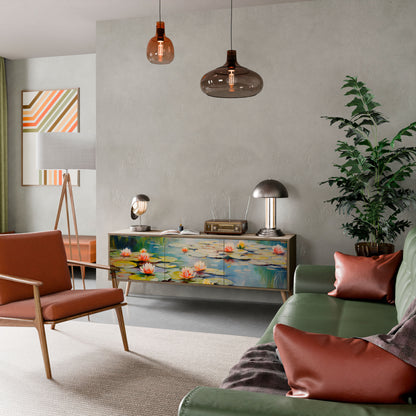 BLOOMING WATERS Mobile TV a 3 Ante in Effetto Rovere