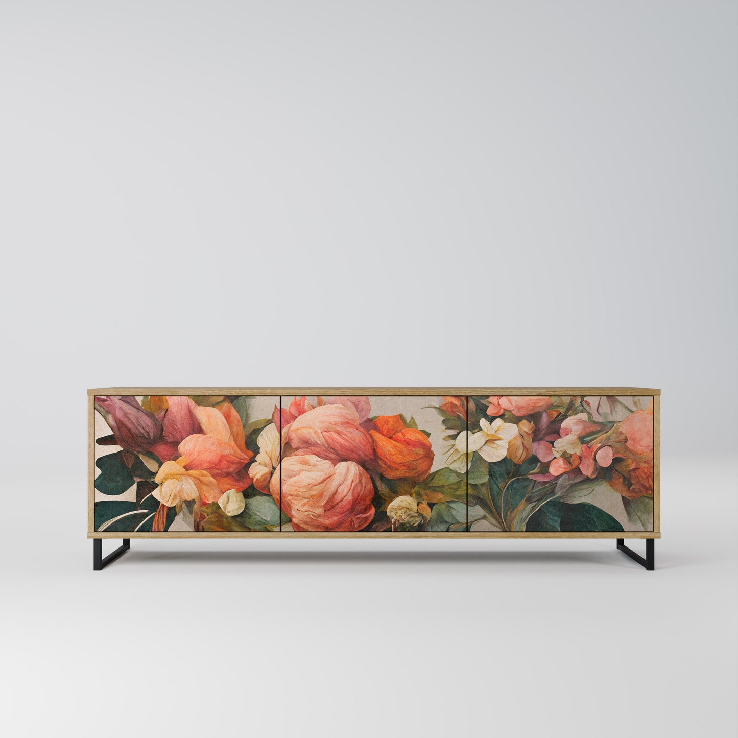 STYLISH BEAUTY Mobile TV a 3 Ante in Effetto Rovere