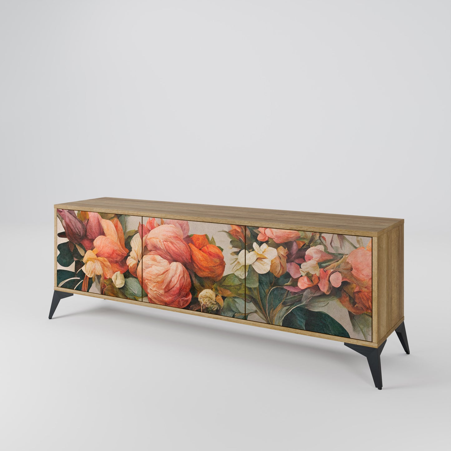 STYLISH BEAUTY Mobile TV a 3 Ante in Effetto Rovere