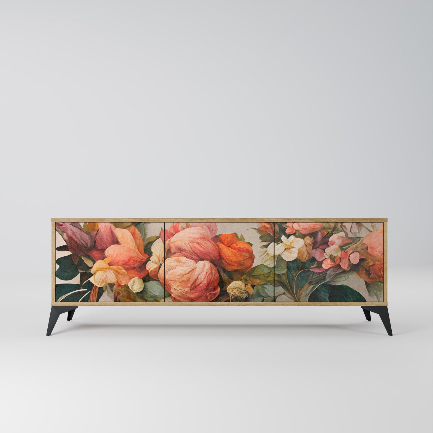 STYLISH BEAUTY Mobile TV a 3 Ante in Effetto Rovere