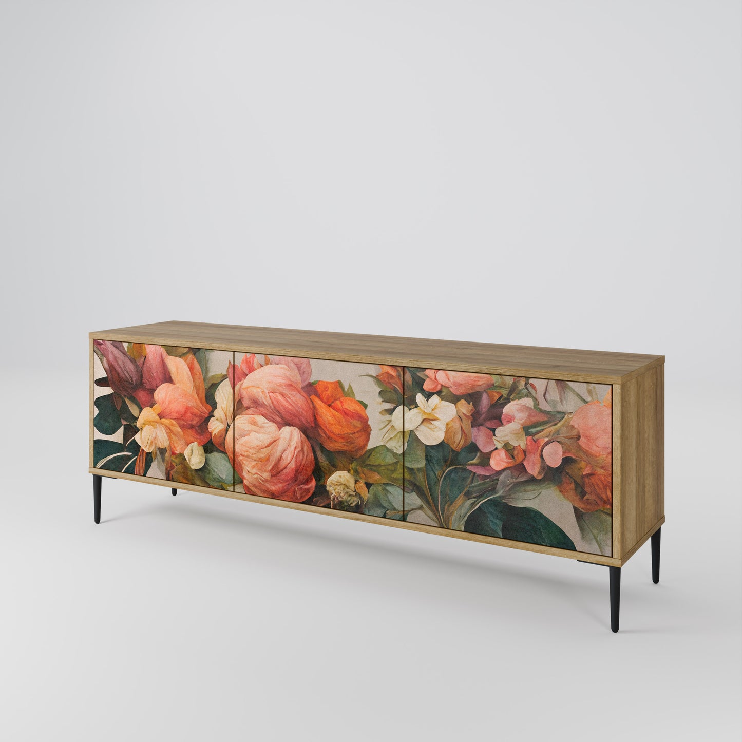 STYLISH BEAUTY Mobile TV a 3 Ante in Effetto Rovere