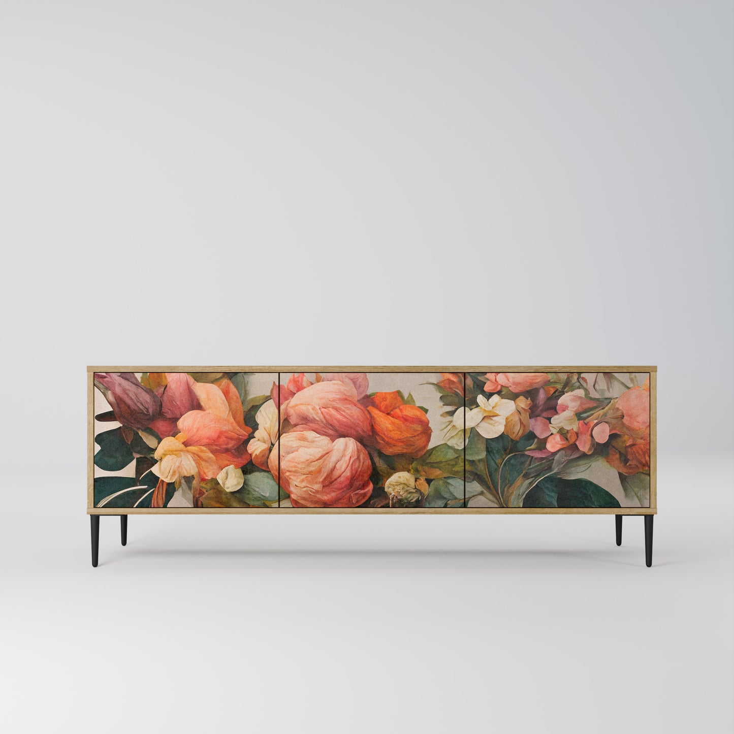 STYLISH BEAUTY Mobile TV a 3 Ante in Effetto Rovere