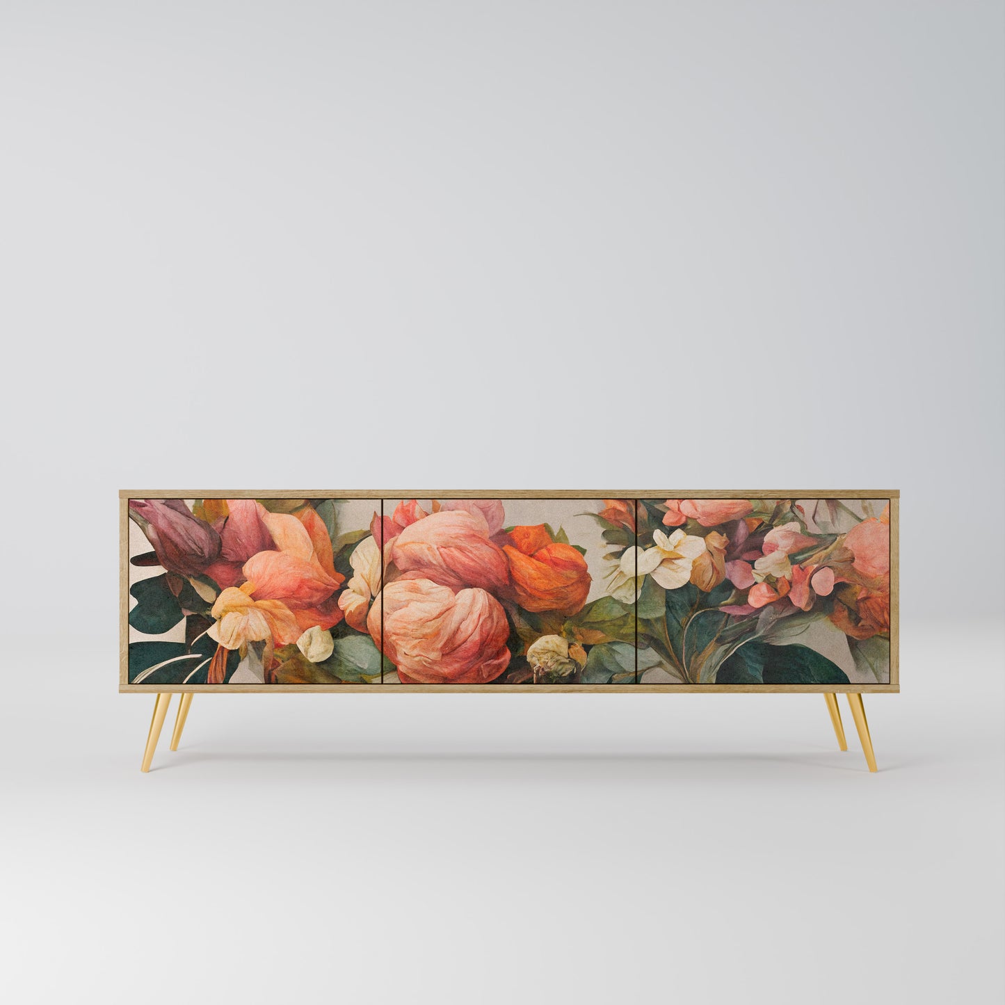 STYLISH BEAUTY Mobile TV a 3 Ante in Effetto Rovere