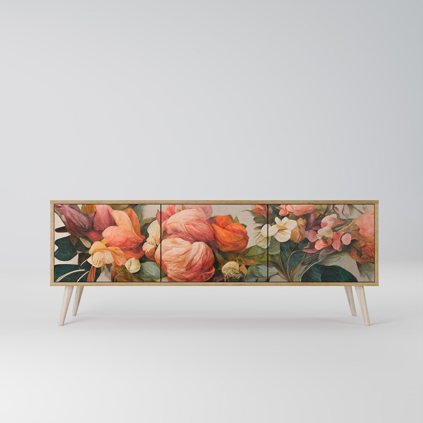 STYLISH BEAUTY Mobile TV a 3 Ante in Effetto Rovere