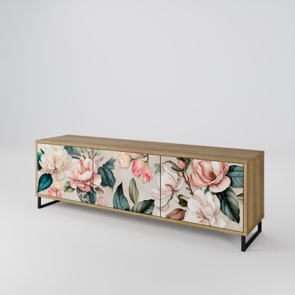 FLORAL GRACE Mobile TV a 3 Ante in Effetto Rovere