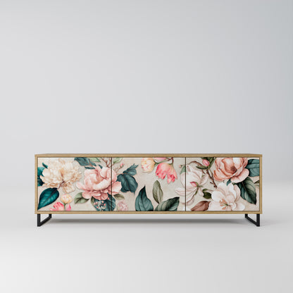 FLORAL GRACE Mobile TV a 3 Ante in Effetto Rovere