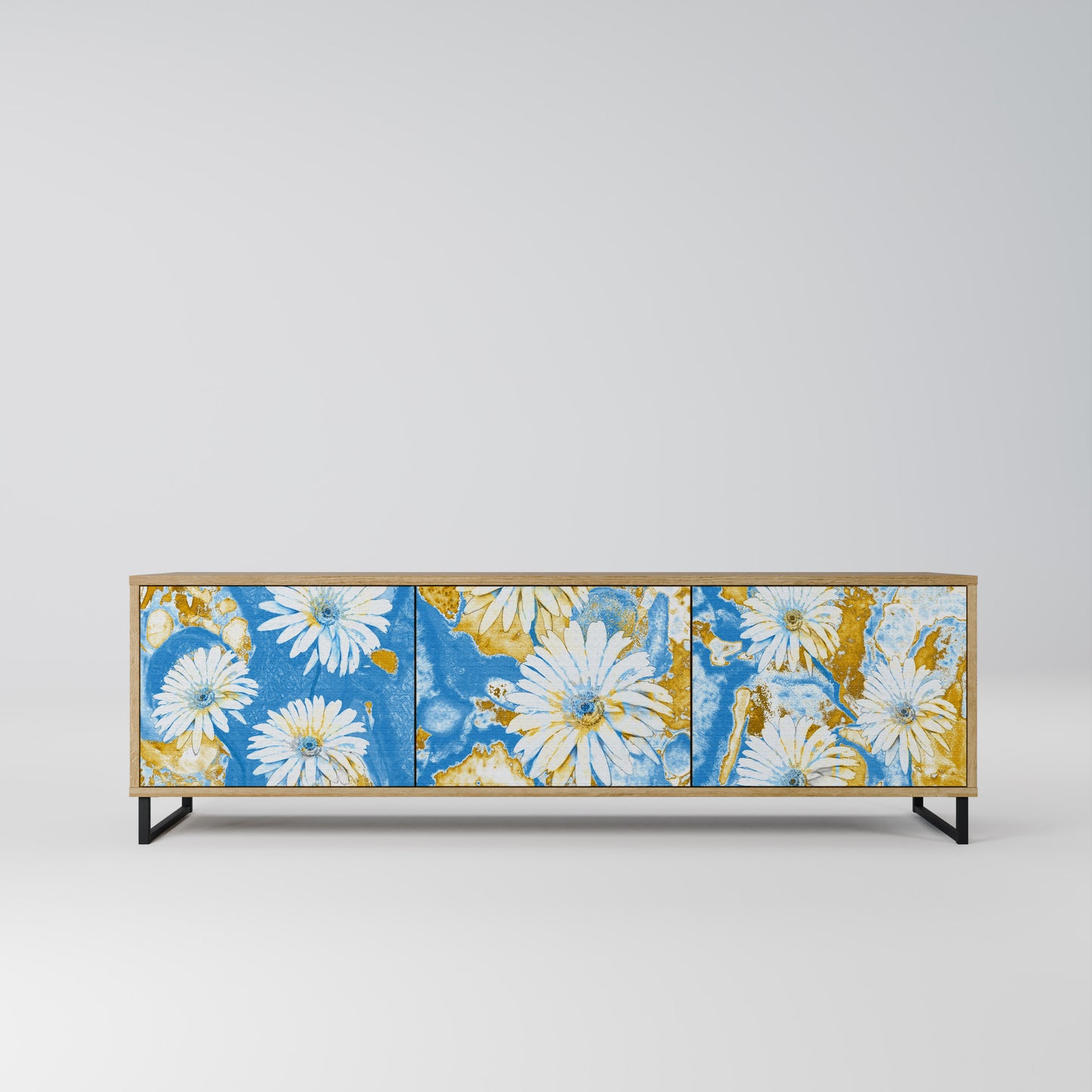 DAISY LUXE Mobile TV a 3 Ante in Effetto Rovere