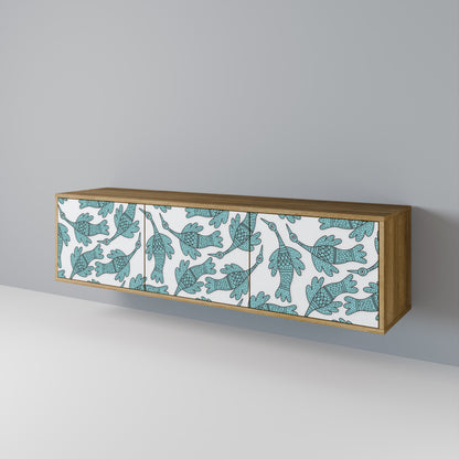 WATERSPOUT SONGIBIRD 3-Door TV Stand in Oak Effect