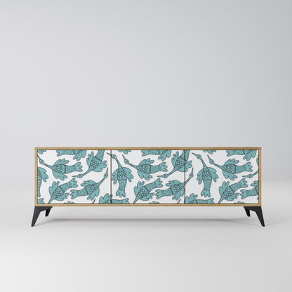 WATERSPOUT SONGIBIRD 3-Door TV Stand in Oak Effect