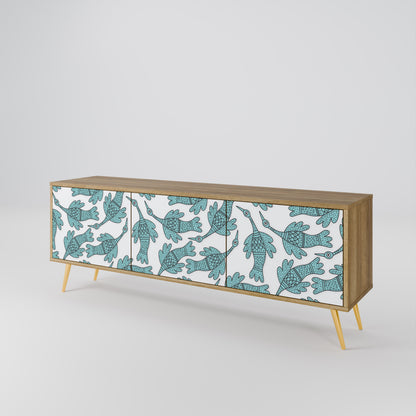 WATERSPOUT SONGIBIRD 3-Door TV Stand in Oak Effect