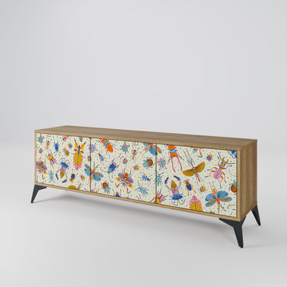 COLORFUL INSECTS Mobile TV a 3 Ante in Effetto Rovere