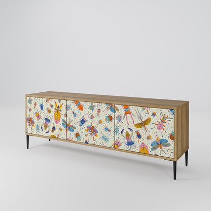 COLORFUL INSECTS Mobile TV a 3 Ante in Effetto Rovere