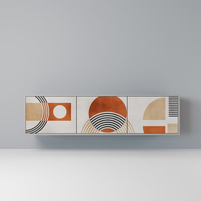 SPACE AROUND Mobile TV a 3 Ante in Finitura Grigia