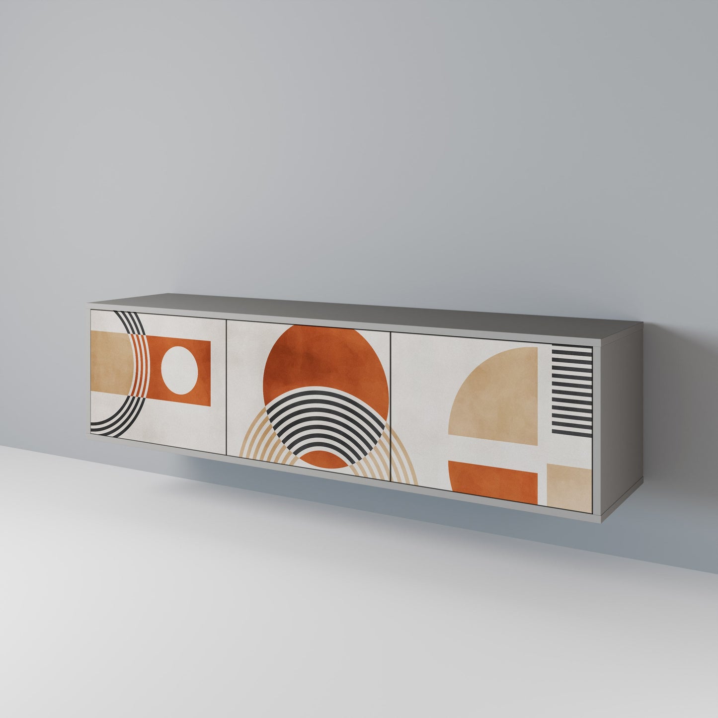 SPACE AROUND Mobile TV a 3 Ante in Finitura Grigia