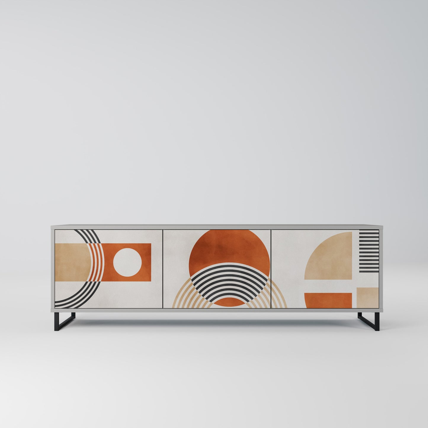 SPACE AROUND Mobile TV a 3 Ante in Finitura Grigia