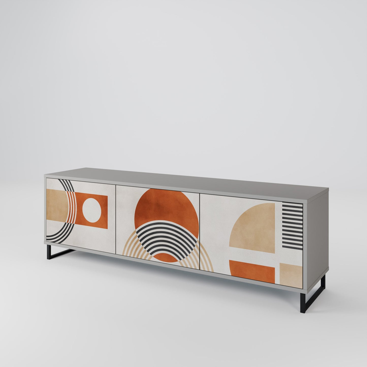 SPACE AROUND Mobile TV a 3 Ante in Finitura Grigia