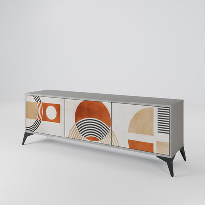 SPACE AROUND Mobile TV a 3 Ante in Finitura Grigia