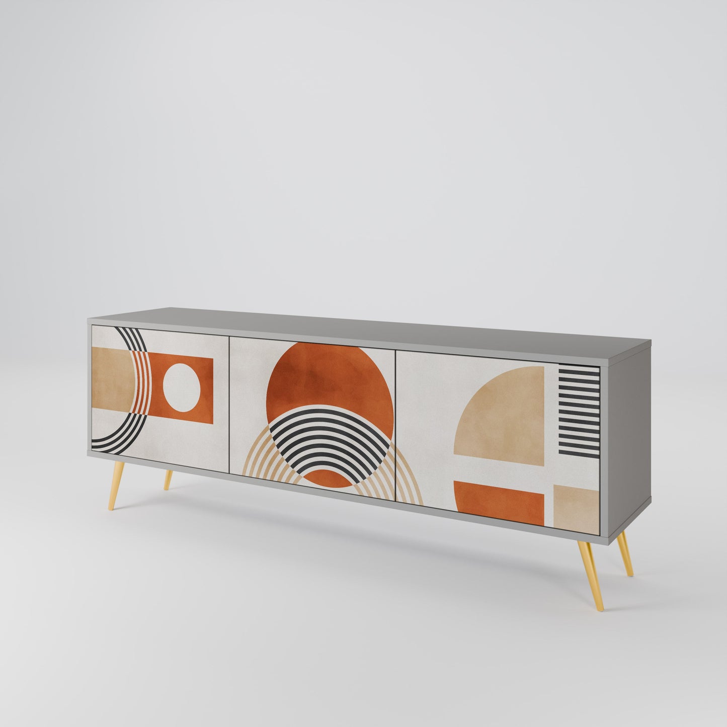 SPACE AROUND Mobile TV a 3 Ante in Finitura Grigia