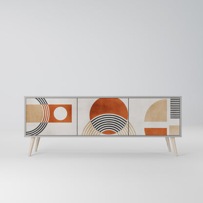 SPACE AROUND Mobile TV a 3 Ante in Finitura Grigia