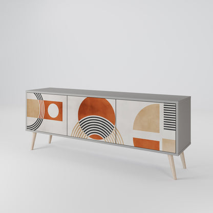 SPACE AROUND Mobile TV a 3 Ante in Finitura Grigia