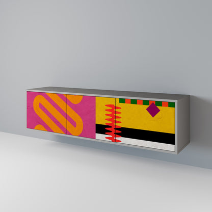 VIVID ART Mobile TV a 3 Ante in Finitura Grigia