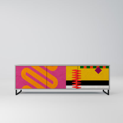 VIVID ART Mobile TV a 3 Ante in Finitura Grigia