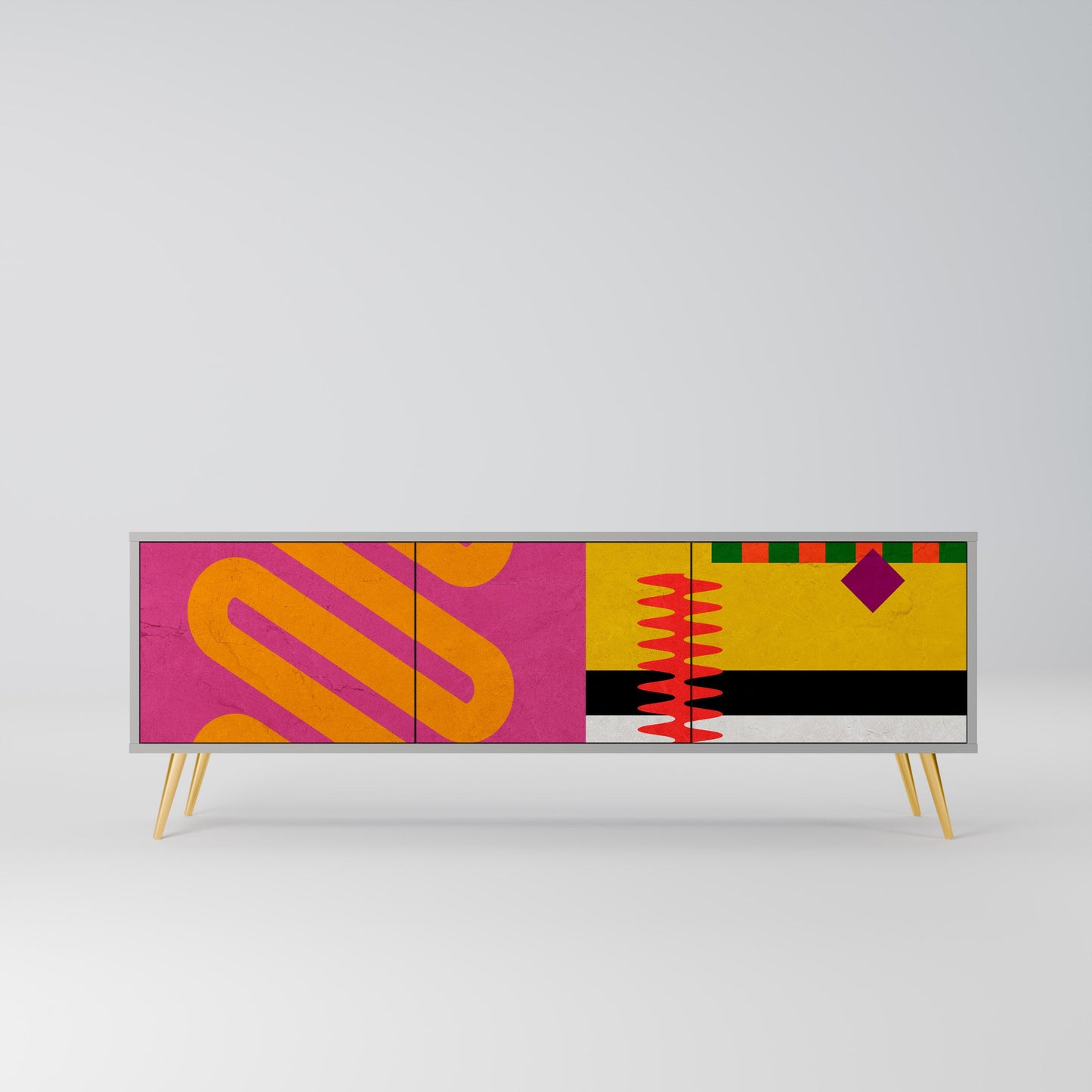 VIVID ART Mobile TV a 3 Ante in Finitura Grigia