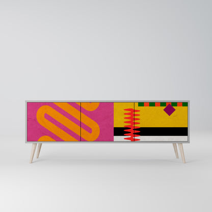 VIVID ART Mobile TV a 3 Ante in Finitura Grigia