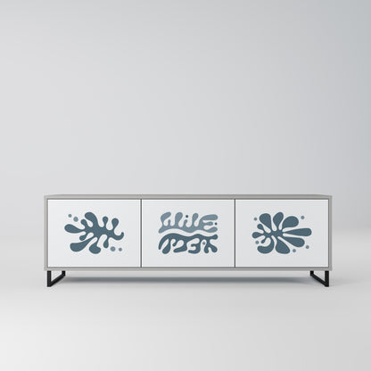 WONDERLAND VEGETATION 3-Door TV Stand in Grey Finish