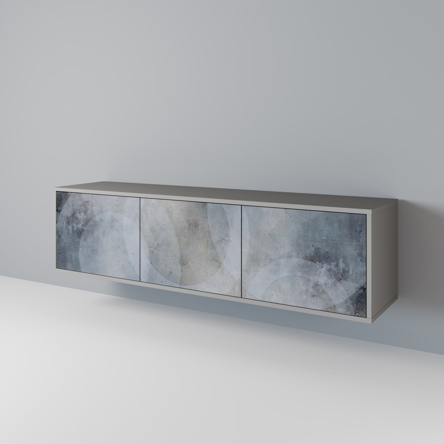 MUTED ARC Mobile TV a 3 Ante in Finitura Grigia