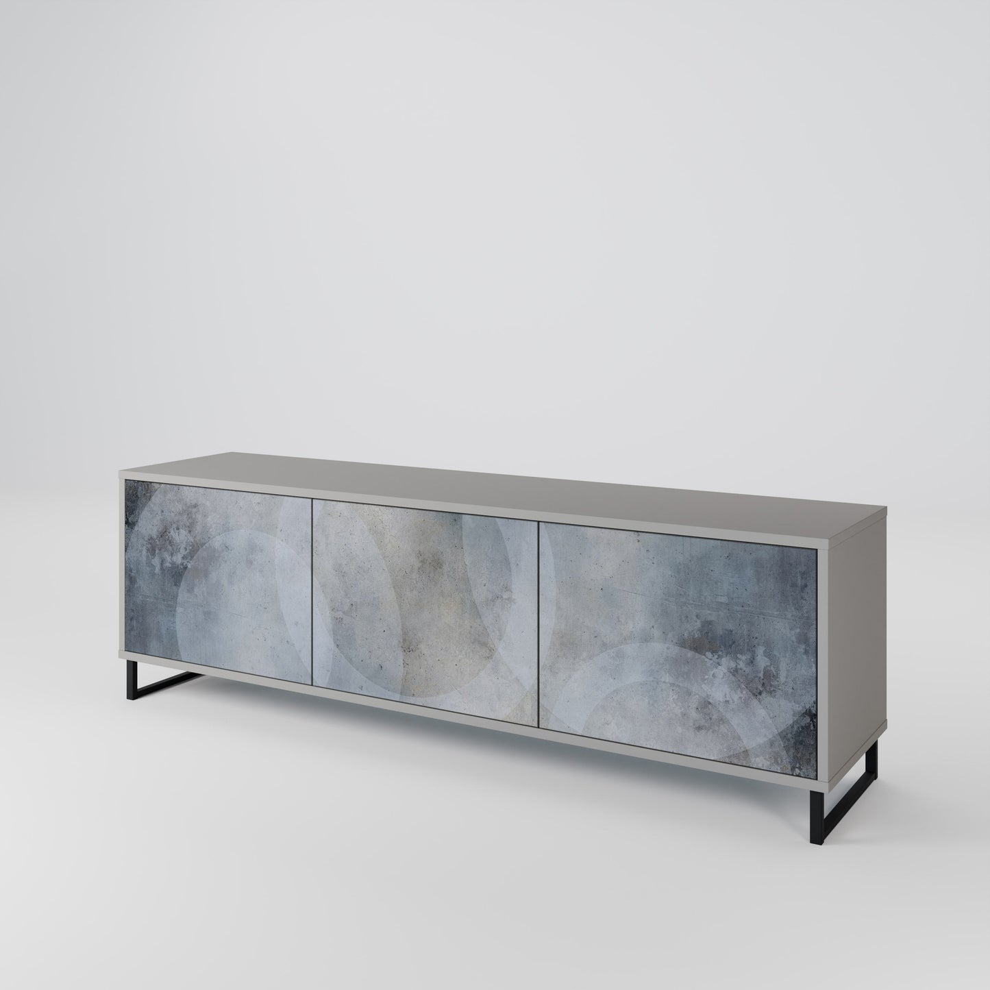 MUTED ARC Mobile TV a 3 Ante in Finitura Grigia