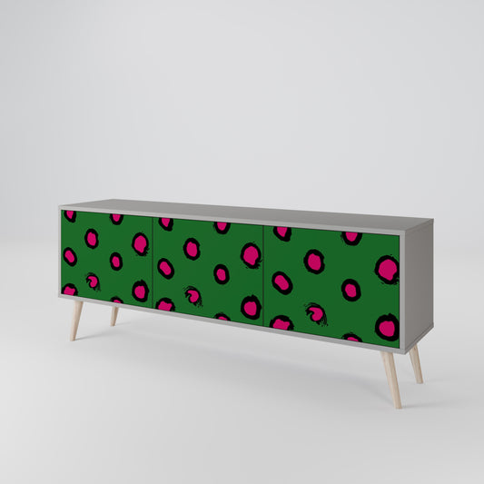 FUNKY SPOTS Mobile TV a 3 Ante in Finitura Grigia