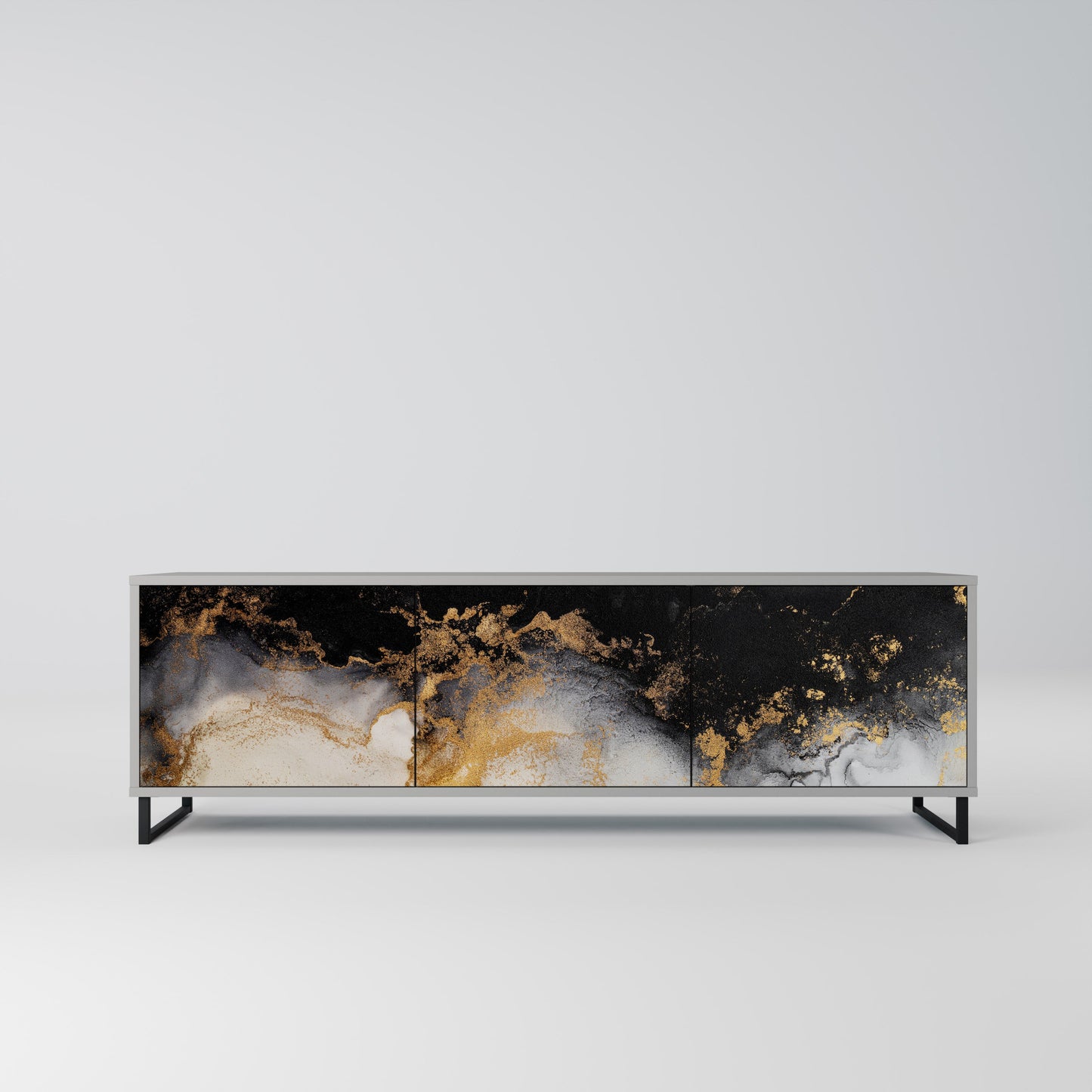 MARBLE OF TOMMORROW Mobile TV a 3 Ante in Finitura Grigia