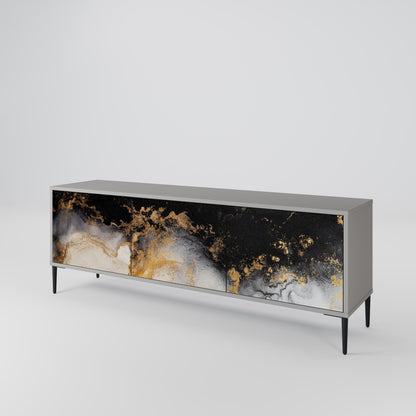 MARBLE OF TOMMORROW Mobile TV a 3 Ante in Finitura Grigia