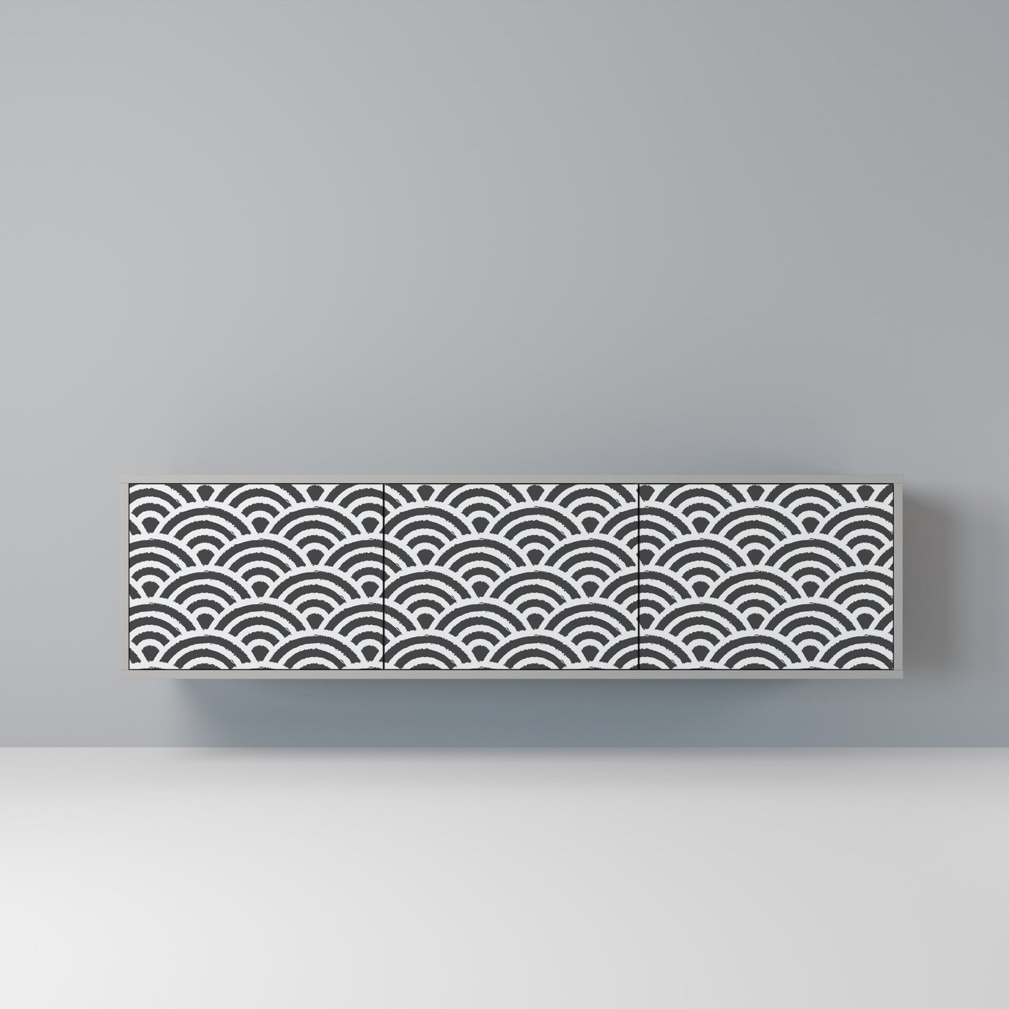 GLOOMY HOST Mobile TV a 3 Ante in Finitura Grigia