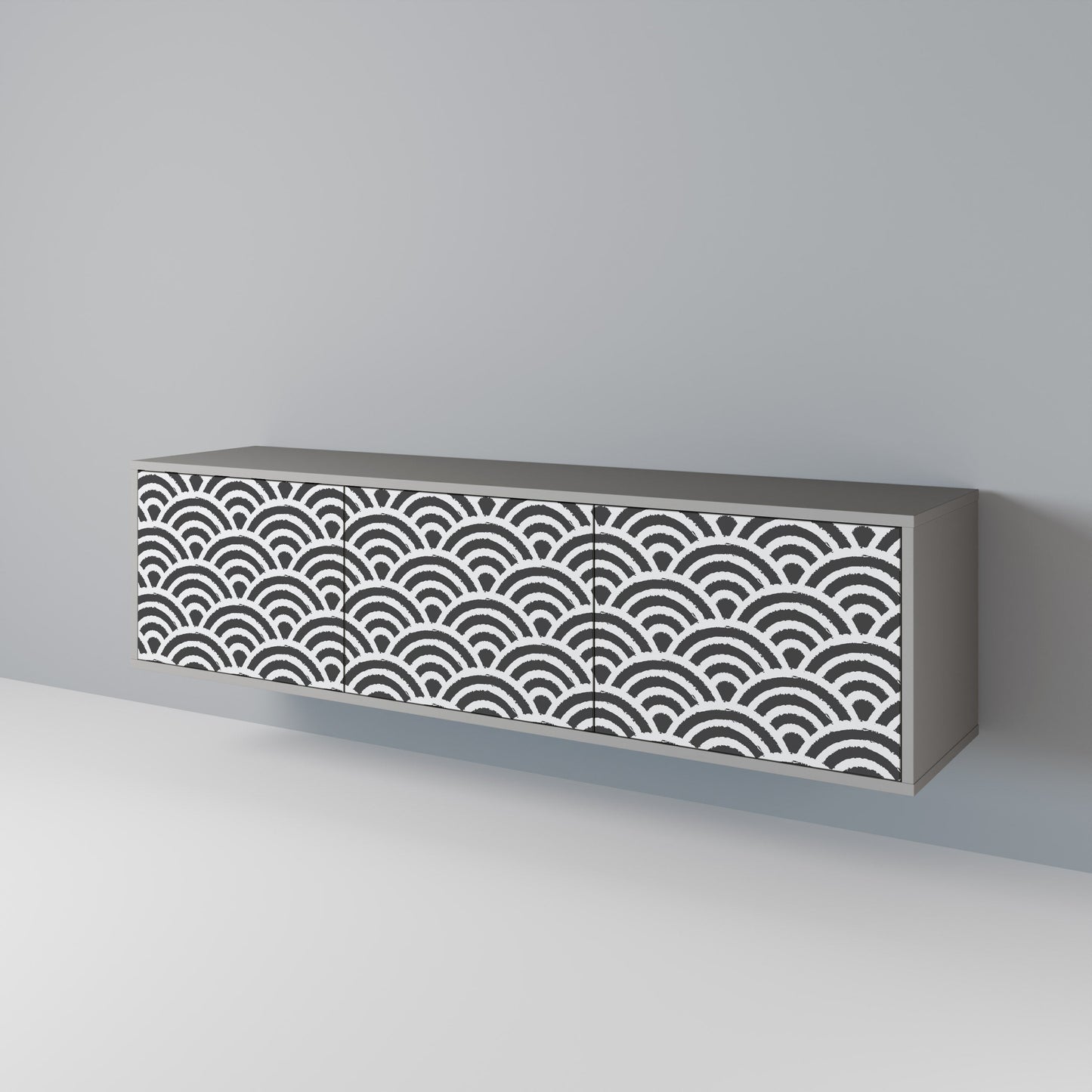 GLOOMY HOST Mobile TV a 3 Ante in Finitura Grigia