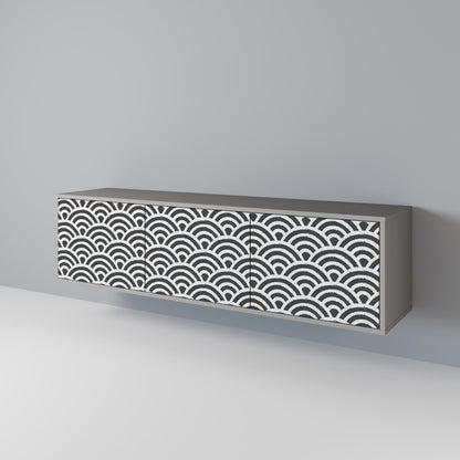 GLOOMY HOST Mobile TV a 3 Ante in Finitura Grigia