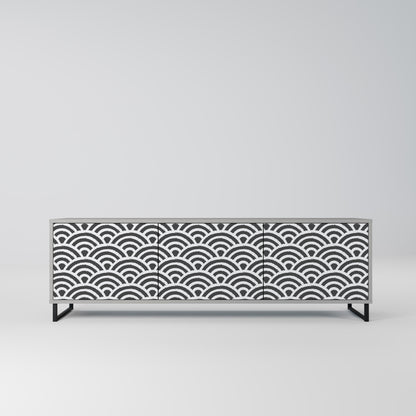 GLOOMY HOST Mobile TV a 3 Ante in Finitura Grigia