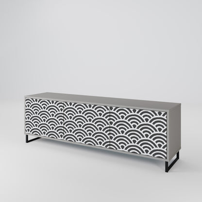 GLOOMY HOST Mobile TV a 3 Ante in Finitura Grigia