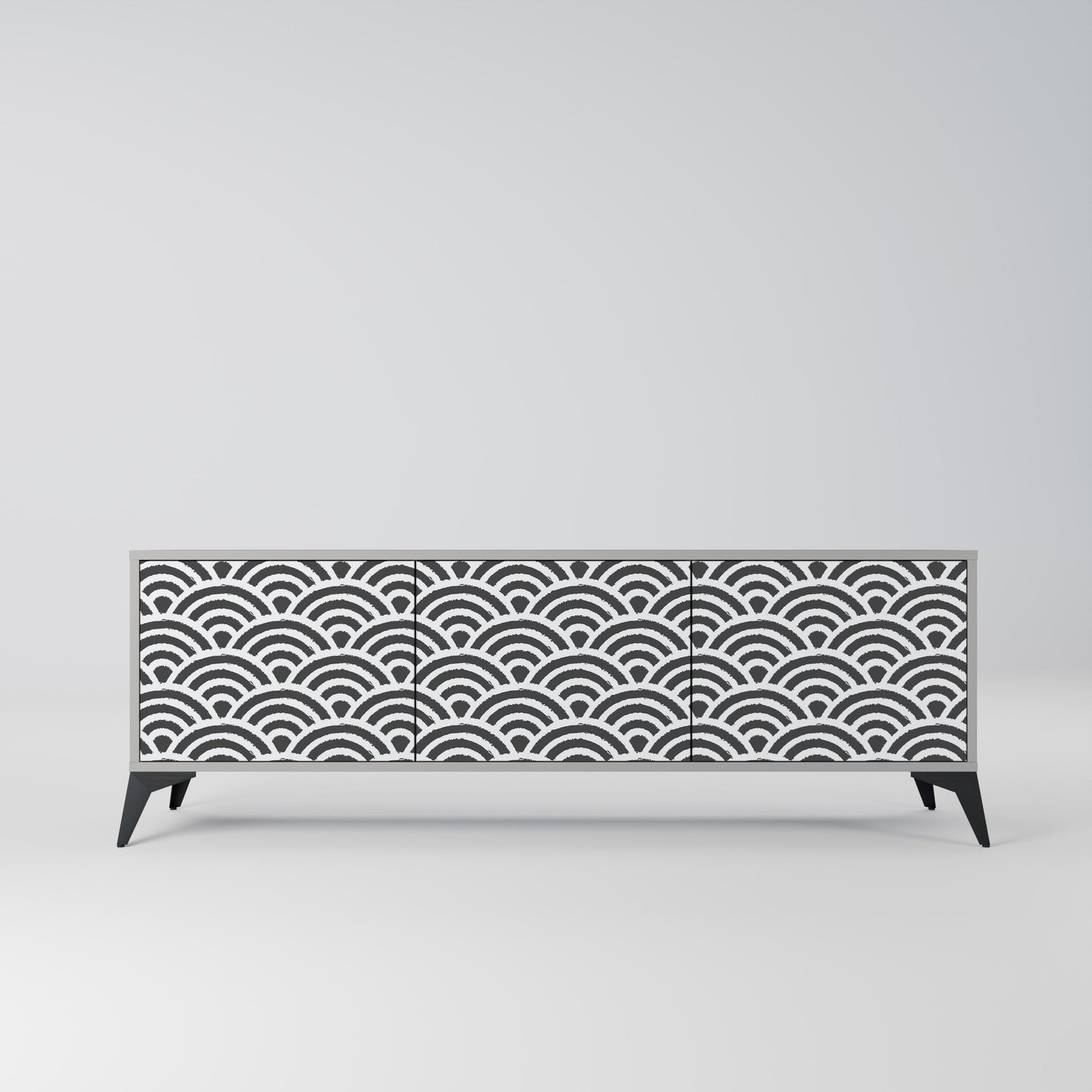 GLOOMY HOST Mobile TV a 3 Ante in Finitura Grigia