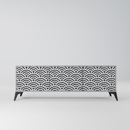 GLOOMY HOST Mobile TV a 3 Ante in Finitura Grigia