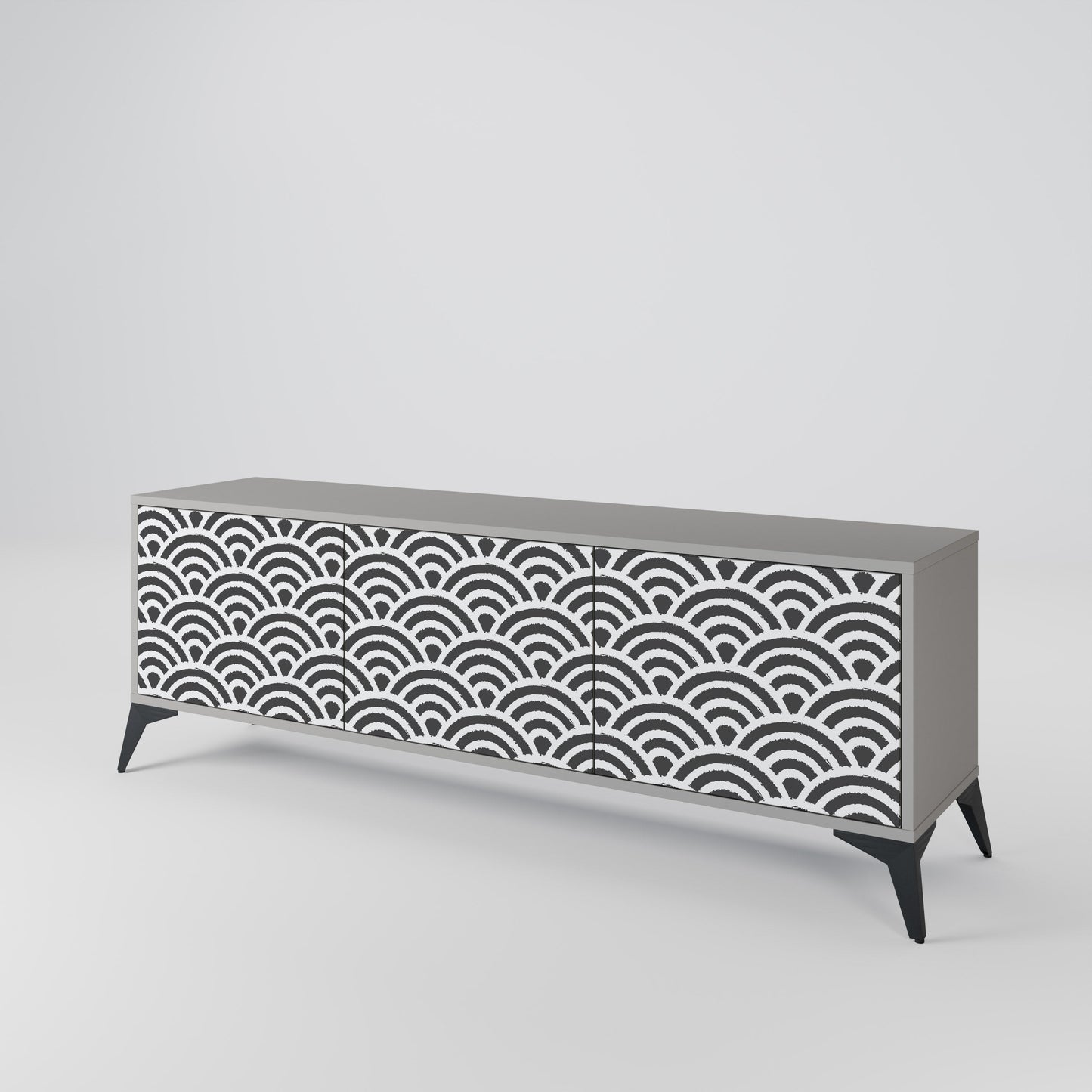 GLOOMY HOST Mobile TV a 3 Ante in Finitura Grigia