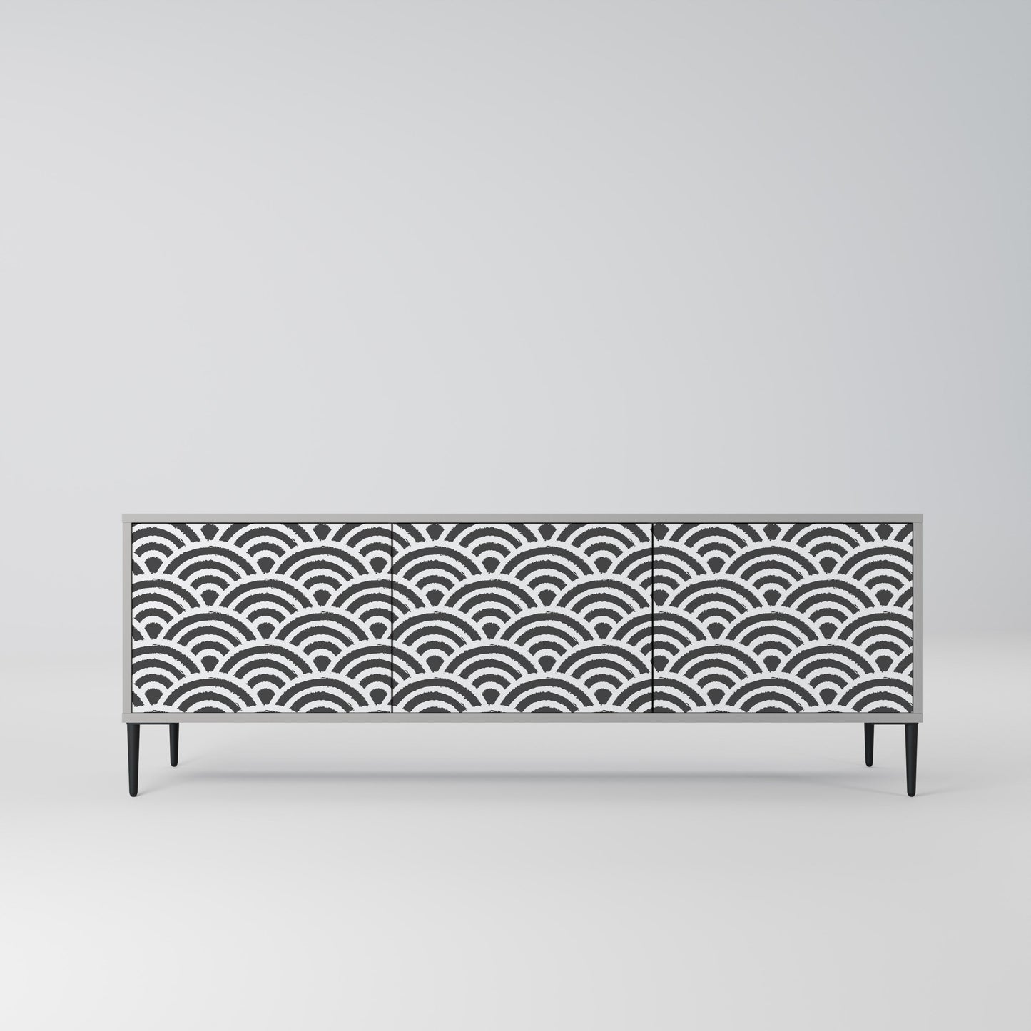 GLOOMY HOST Mobile TV a 3 Ante in Finitura Grigia