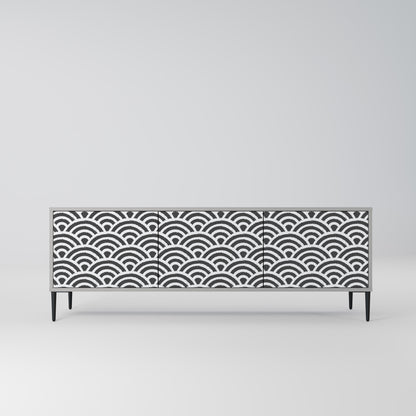 GLOOMY HOST Mobile TV a 3 Ante in Finitura Grigia