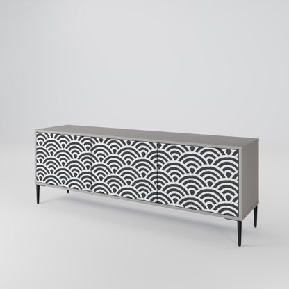 GLOOMY HOST Mobile TV a 3 Ante in Finitura Grigia