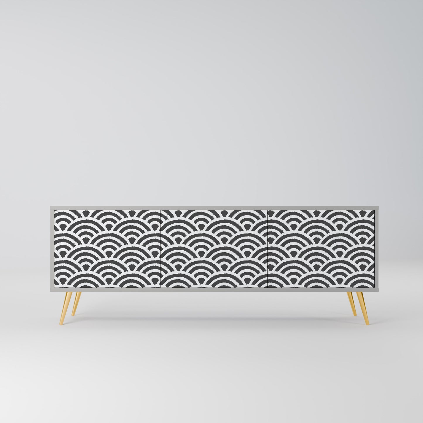 GLOOMY HOST Mobile TV a 3 Ante in Finitura Grigia