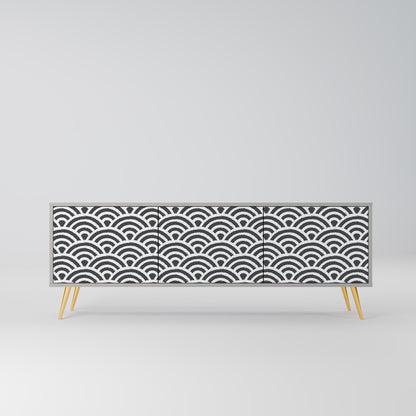 GLOOMY HOST Mobile TV a 3 Ante in Finitura Grigia