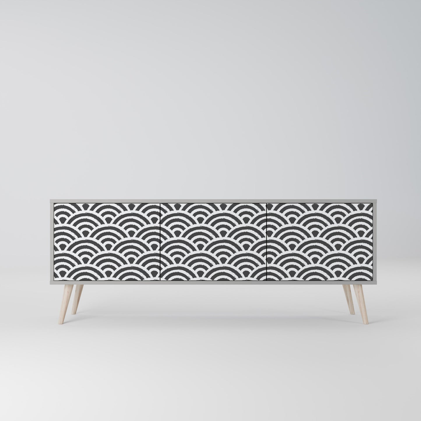 GLOOMY HOST Mobile TV a 3 Ante in Finitura Grigia