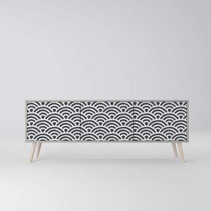 GLOOMY HOST Mobile TV a 3 Ante in Finitura Grigia