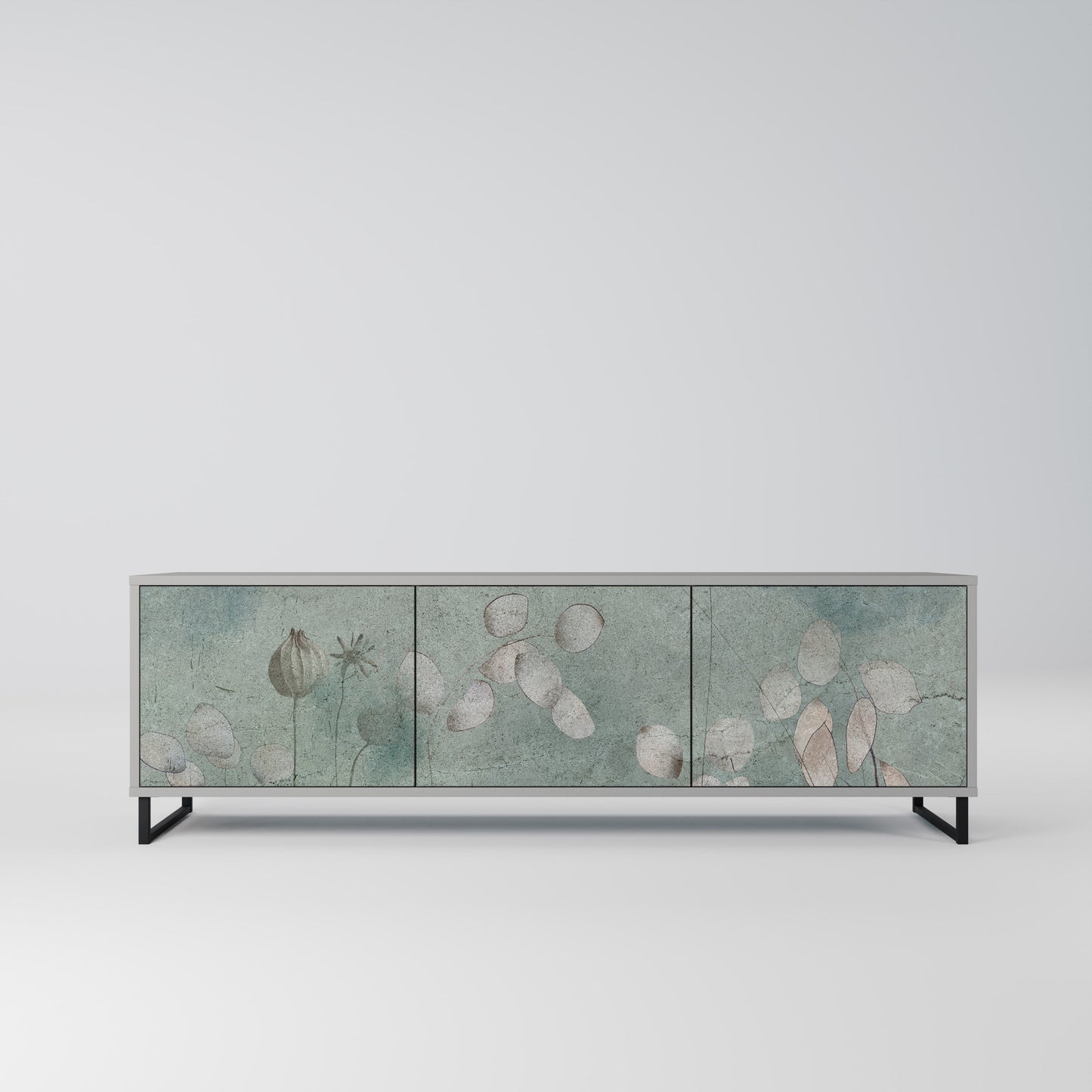 NIGHT LADY Mobile TV a 3 Ante in Finitura Grigia